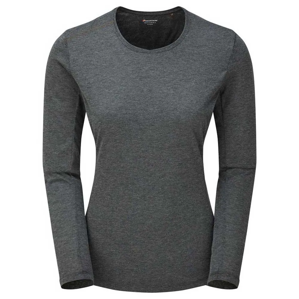 Montane Mono Langarm-t-shirt, Charcoal Montane Mono Langarm-t-shirt, Charcoal