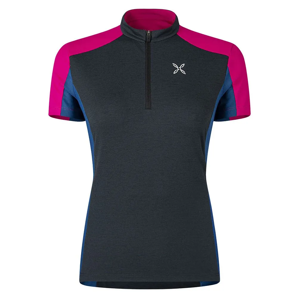 Montura Mountain Zip Kurzarm-t-shirt, Anthracite / intense violet Montura Mountain Zip Kurzarm-t-shirt, Anthracite / intense violet