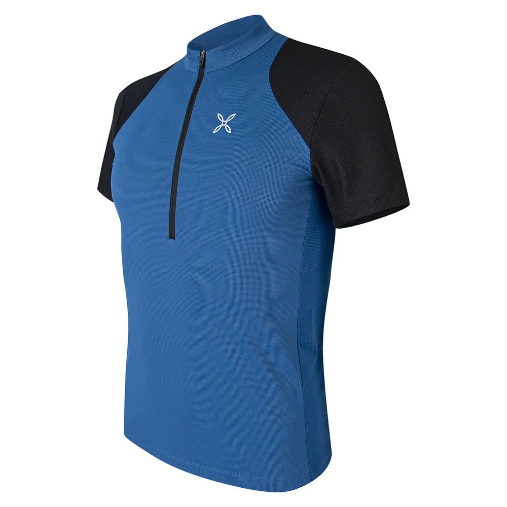 Montura Neverland Zip Kurzarm-t-shirt, Deep blue
