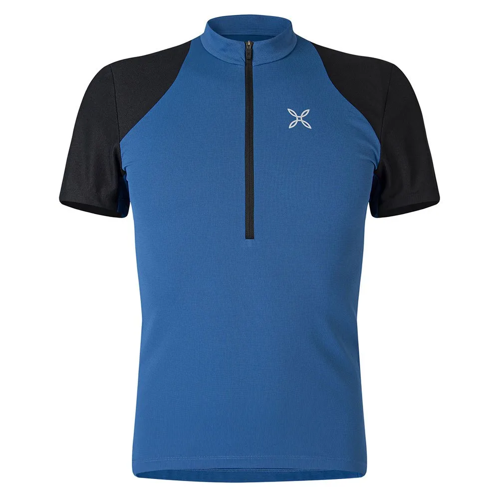 Montura Neverland Zip Kurzarm-t-shirt, Deep blue