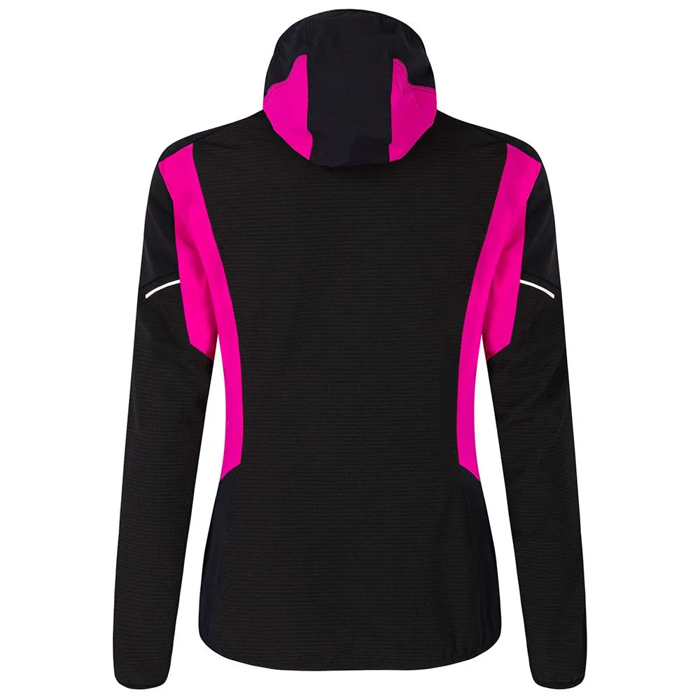 Montura Premium Wind Kapuzenfleece, Black / intense violet