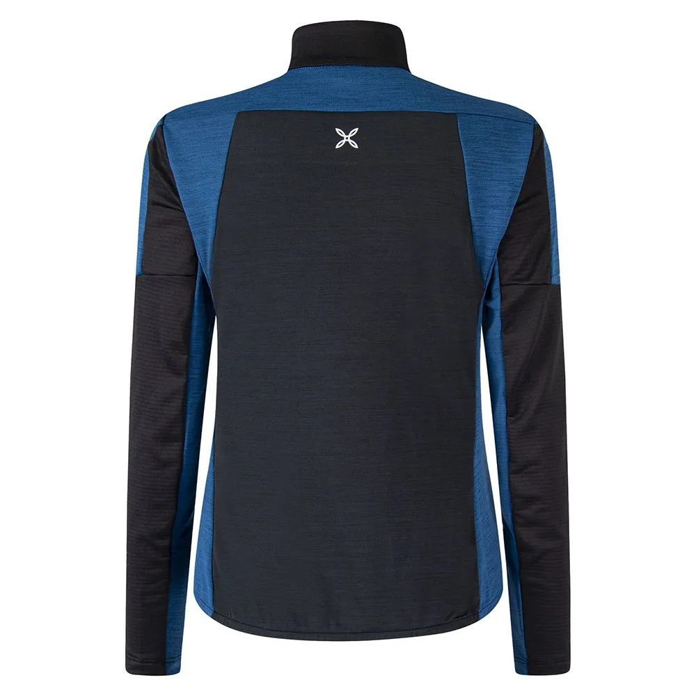 Montura Rock Rose Maglia Fleece Mit Durchgehendem Reißverschluss, Black / deep blue Montura Rock Rose Maglia Fleece Mit Durchgehendem Reißverschluss, Black / deep blue