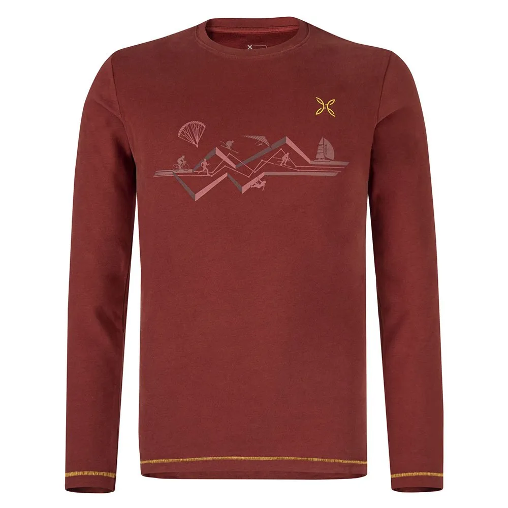 Montura Sporty 2 Langarm-t-shirt, Tobacco / warm gold