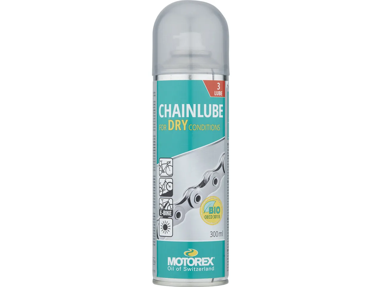 Motorex Chainlube DRY Conditions Spray Kettenöl, Sprühdose, 300ml Motorex Chainlube DRY Conditions Spray Kettenöl, Sprühdose, 300ml