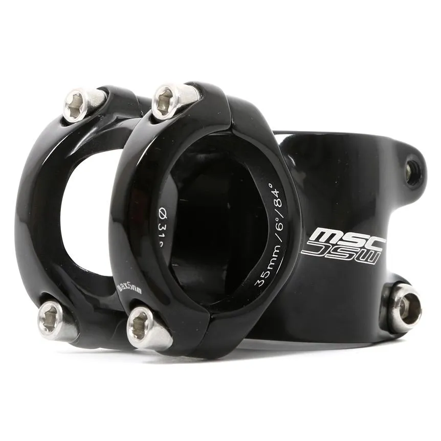 MSC BIKES 31.8 Mm Fahrradvorbau, Black, 35mm, 6º MSC BIKES 31.8 Mm Fahrradvorbau, Black, 35mm, 6º