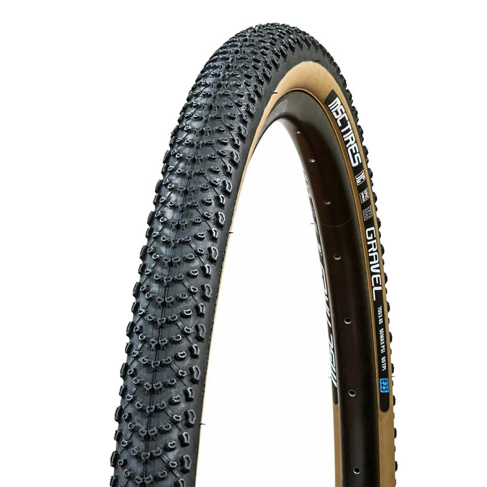 MSC BIKES Brown 1c Epic Shield 60 Tpi Tubeless 700c X 40 Gravelreifen, Skinwall, 700C x 40 MSC BIKES Brown 1c Epic Shield 60 Tpi Tubeless 700c X 40 Gravelreifen, Skinwall, 700C x 40