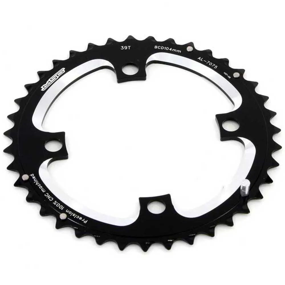 MSC BIKES Cnc Alu7075 4 Arm 104 Bcd Pl39tc Kettenblatt, Black, 39t MSC BIKES Cnc Alu7075 4 Arm 104 Bcd Pl39tc Kettenblatt, Black, 39t