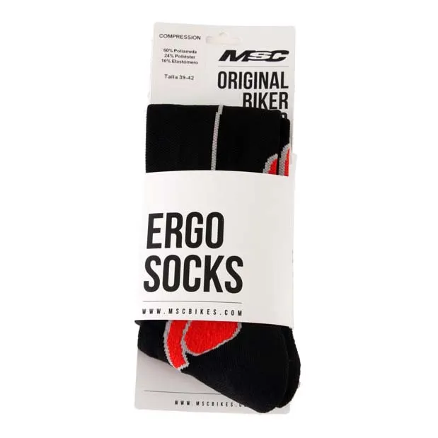 MSC BIKES Ergo Compressive Socken, Black MSC BIKES Ergo Compressive Socken, Black
