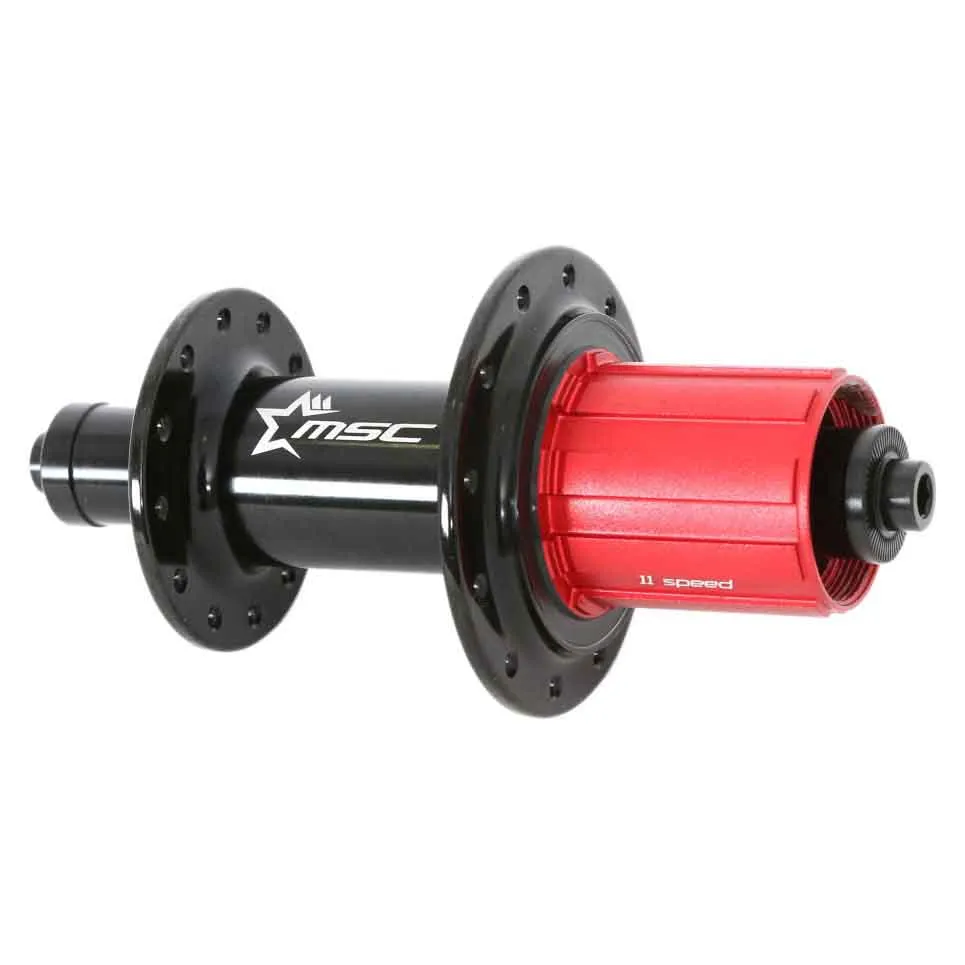 MSC BIKES Qr Hinterradnabe, Black / red, 24H, 10 x 130mm MSC BIKES Qr Hinterradnabe, Black / red, 24H, 10 x 130mm