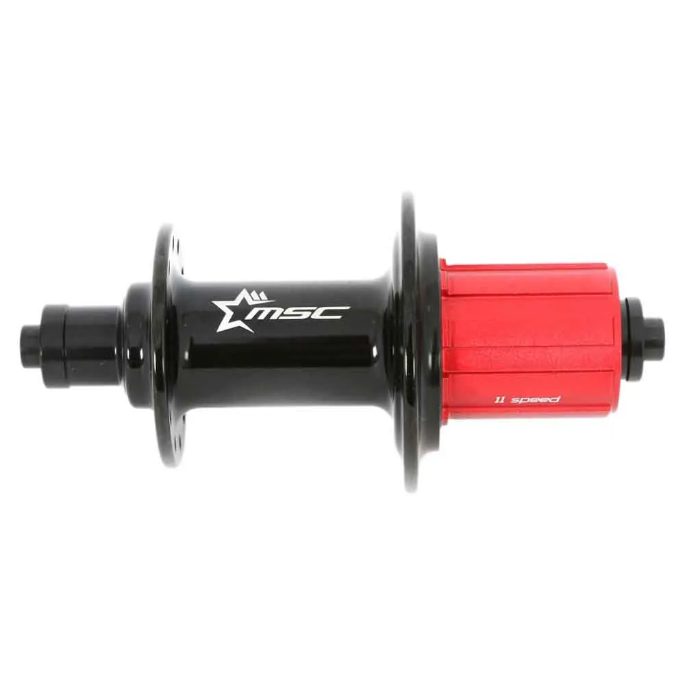 MSC BIKES Qr Hinterradnabe, Black / red, 24H, 10 x 130mm MSC BIKES Qr Hinterradnabe, Black / red, 24H, 10 x 130mm