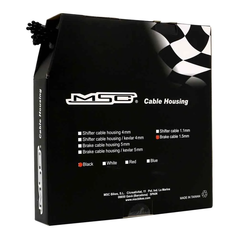 MSC BIKES Road Ptfe Bremskabel 50 Einheiten, Black, 1.2 x 1700mm MSC BIKES Road Ptfe Bremskabel 50 Einheiten, Black, 1.2 x 1700mm