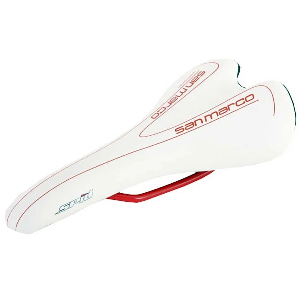 MSC BIKES San Marco Spid Sattel, White / red, One Size MSC BIKES San Marco Spid Sattel, White / red, One Size