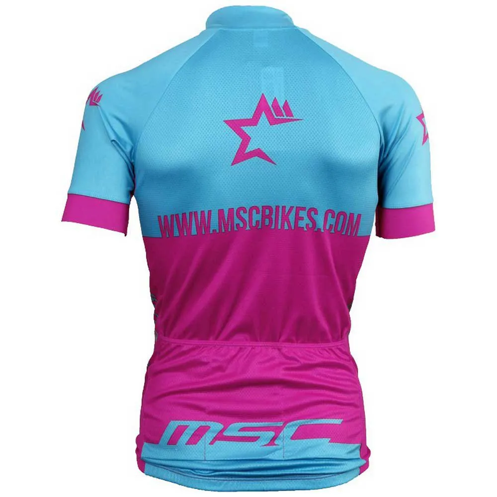 MSC BIKES Xc Kurzarm-radtrikot, Blue / pink MSC BIKES Xc Kurzarm-radtrikot, Blue / pink