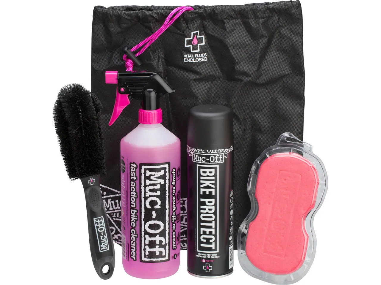 Muc-Off Essentials Kit Reinigungsset, Pink, One Size Muc-Off Essentials Kit Reinigungsset, Pink, One Size