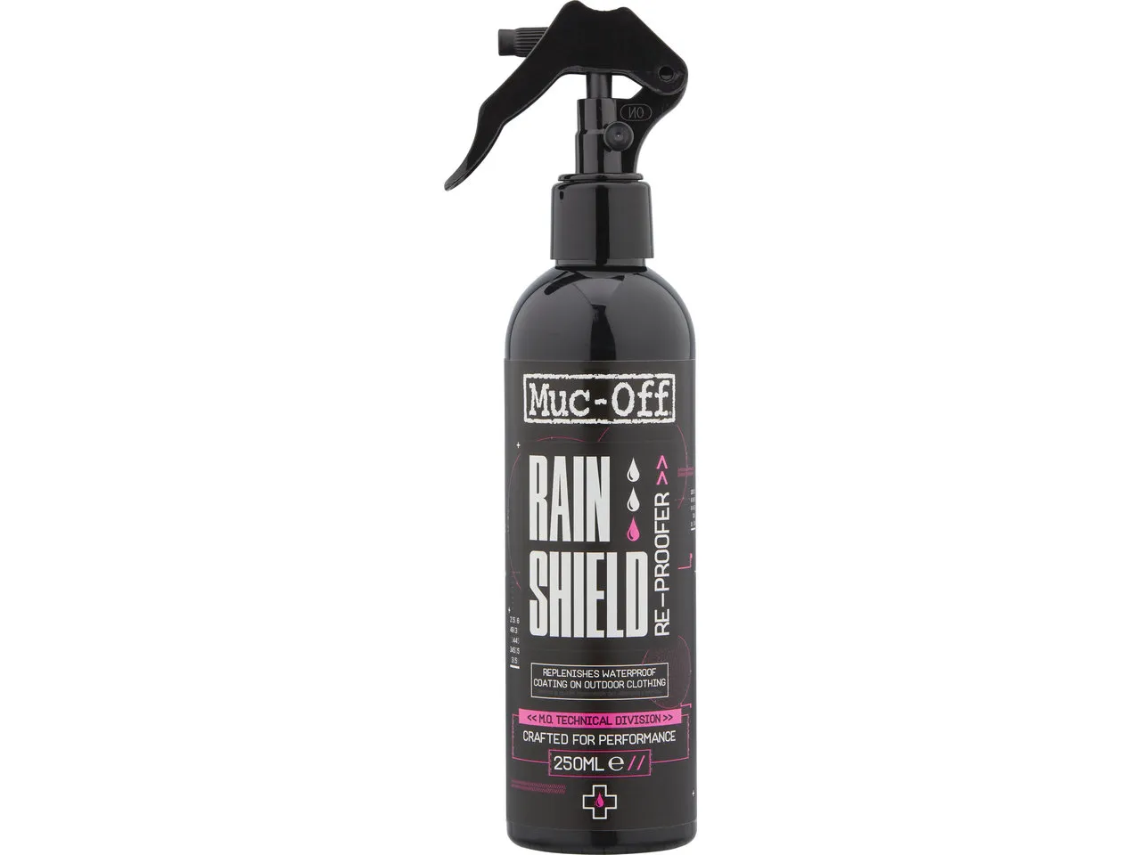 Muc-Off Rain Shield Re-Proofer Imprägnierspray, Sprühflasche, 250ml Muc-Off Rain Shield Re-Proofer Imprägnierspray, Sprühflasche, 250ml