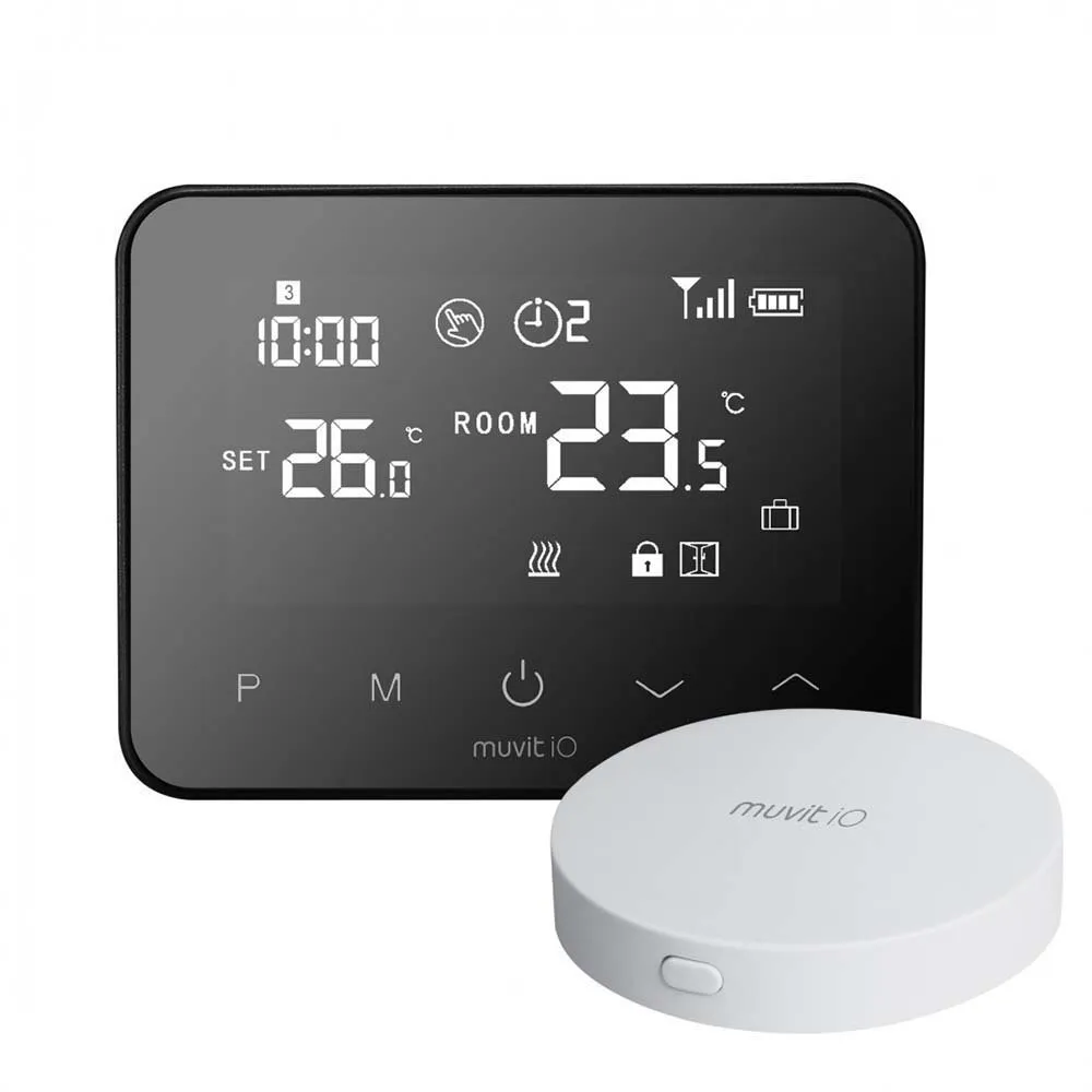 Muvit IO Miosth001 Intelligenter Thermostat, Black, One Size Muvit IO Miosth001 Intelligenter Thermostat, Black, One Size