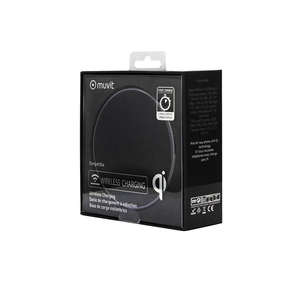 Muvit Qi Wireless Desktop 5/7.5/10/15w Ladegerät, Mirror / silver, One Size Muvit Qi Wireless Desktop 5/7.5/10/15w Ladegerät, Mirror / silver, One Size