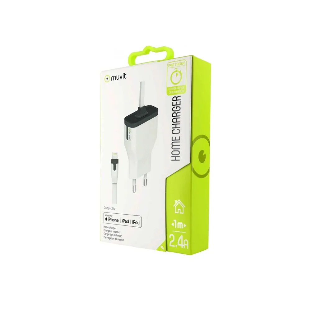 Muvit Travel Apple Lightning Mfi 1m 2.4a Ladegerät