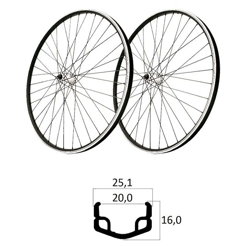 MVtek 24´´ V-brake 6/7s Laufradsatz, Black / silver, 15 x 100 / 12 x 142mm, Shimano/Sram HG MVtek 24´´ V-brake 6/7s Laufradsatz, Black / silver, 15 x 100 / 12 x 142mm, Shimano/Sram HG