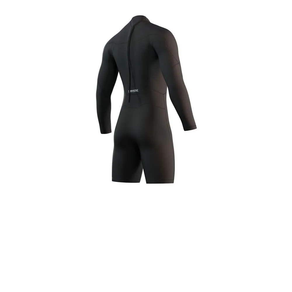 Mystic Longarm 3/2 Mm Bzip Flatlock Shorty female, Black, S Mystic Longarm 3/2 Mm Bzip Flatlock Shorty female, Black, S
