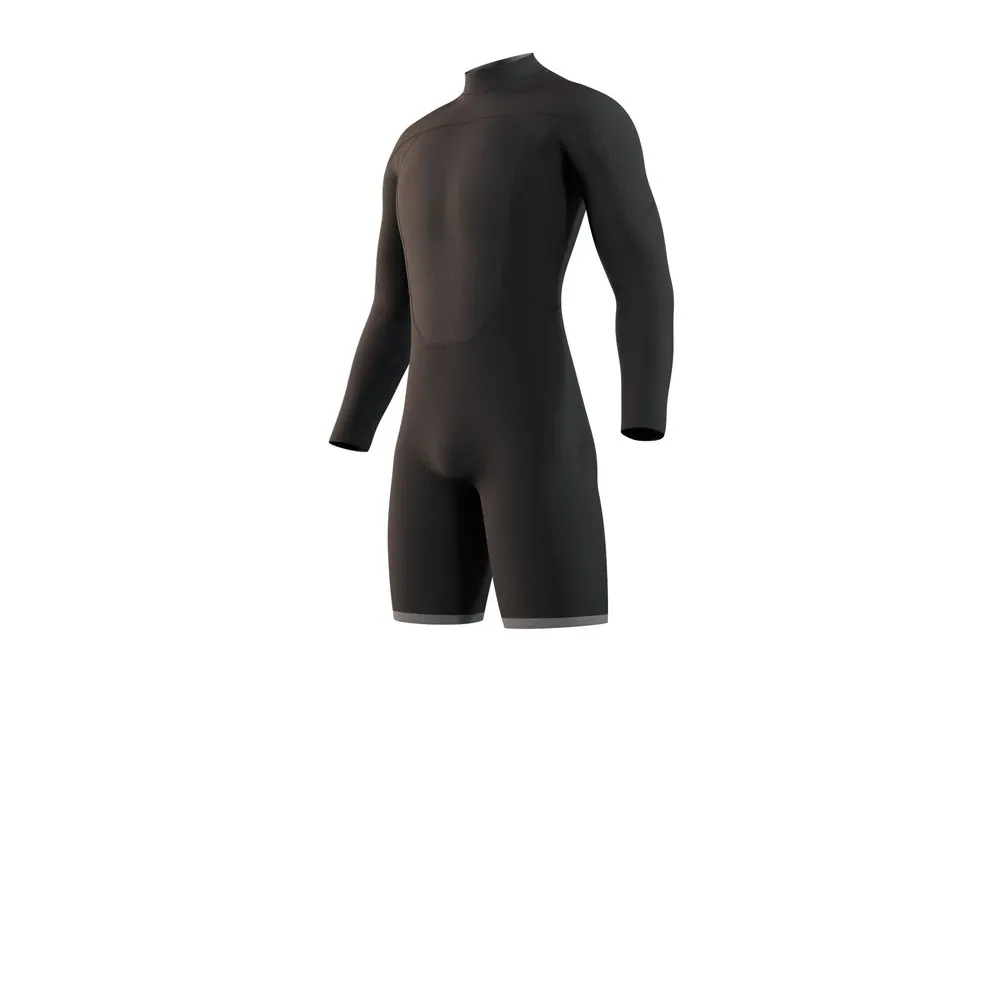 Mystic Longarm 3/2 Mm Bzip Flatlock Shorty female, Black, S Mystic Longarm 3/2 Mm Bzip Flatlock Shorty female, Black, S