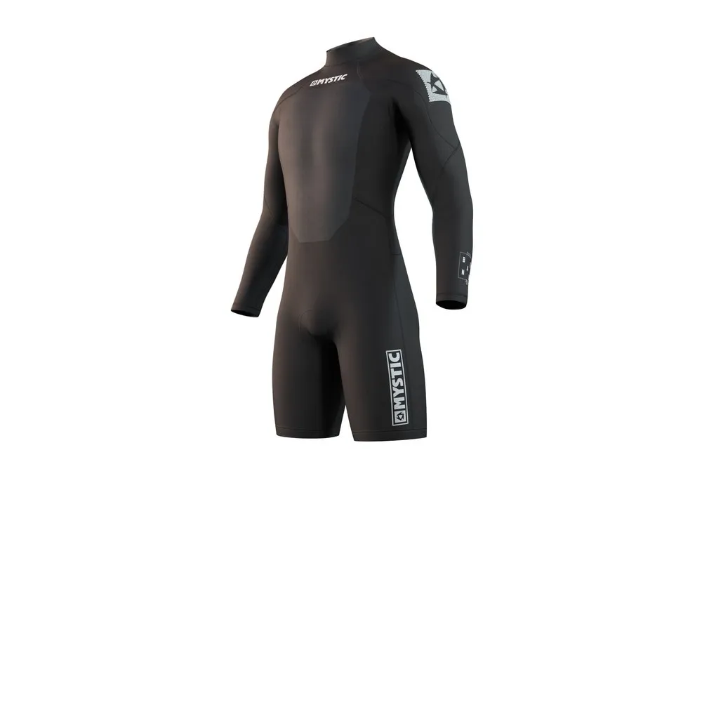 Mystic Longarm 3/2 Mm Bzip Flatlock Shorty female, Black, S Mystic Longarm 3/2 Mm Bzip Flatlock Shorty female, Black, S