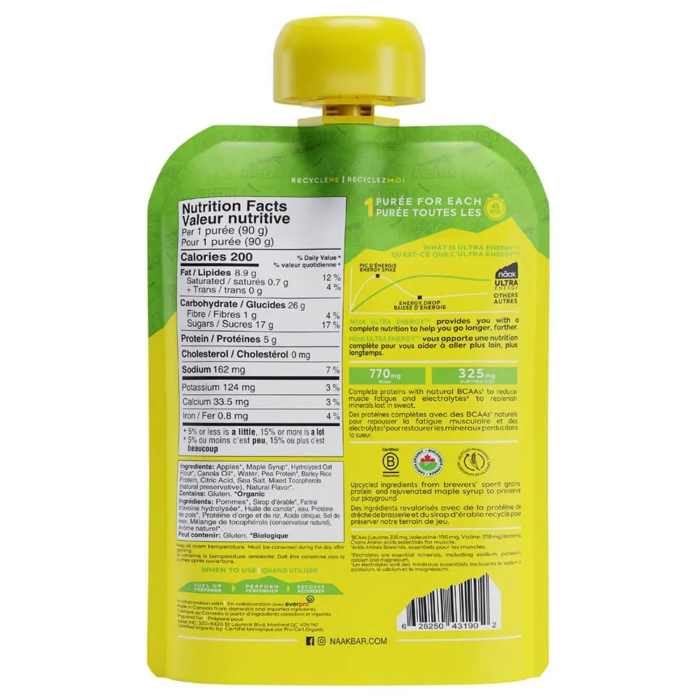 Näak Ultra Energy™ Schachtel Mit Energiegelen Apfel Und Ahornsirup 90g 6 Einheiten, Apple / maple syrup, One Size Näak Ultra Energy™ Schachtel Mit Energiegelen Apfel Und Ahornsirup 90g 6 Einheiten, Apple / maple syrup, One Size