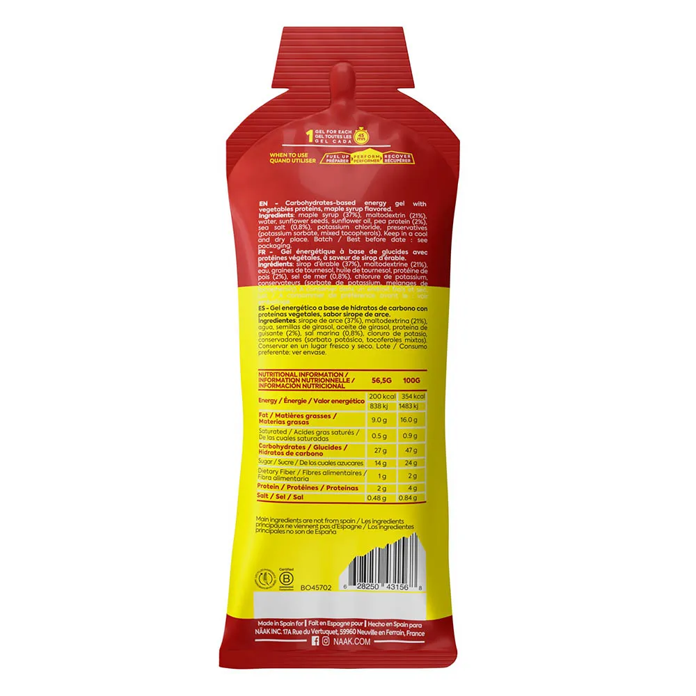 Näak Ultra Energy™ Schachtel Mit Energiegelen Gesalzener Ahorn 57g 12 Einheiten, Salted maple, One Size Näak Ultra Energy™ Schachtel Mit Energiegelen Gesalzener Ahorn 57g 12 Einheiten, Salted maple, One Size