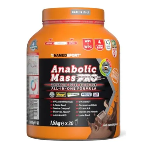 NAMEDSPORT Anabolic Mass Pro Dunkel Shokolade 1.6kg, Orange, One Size NAMEDSPORT Anabolic Mass Pro Dunkel Shokolade 1.6kg, Orange, One Size
