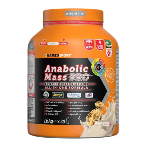 NAMEDSPORT Anabolic Mass Pro Molkenprotein Kekse 1600g, Orange, One Size NAMEDSPORT Anabolic Mass Pro Molkenprotein Kekse 1600g, Orange, One Size