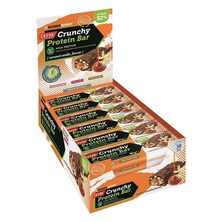 NAMEDSPORT Knusprige Protein-und Energieriegel-box Karamell Vanille 40g 24 Einheiten, One size NAMEDSPORT Knusprige Protein-und Energieriegel-box Karamell Vanille 40g 24 Einheiten, One size