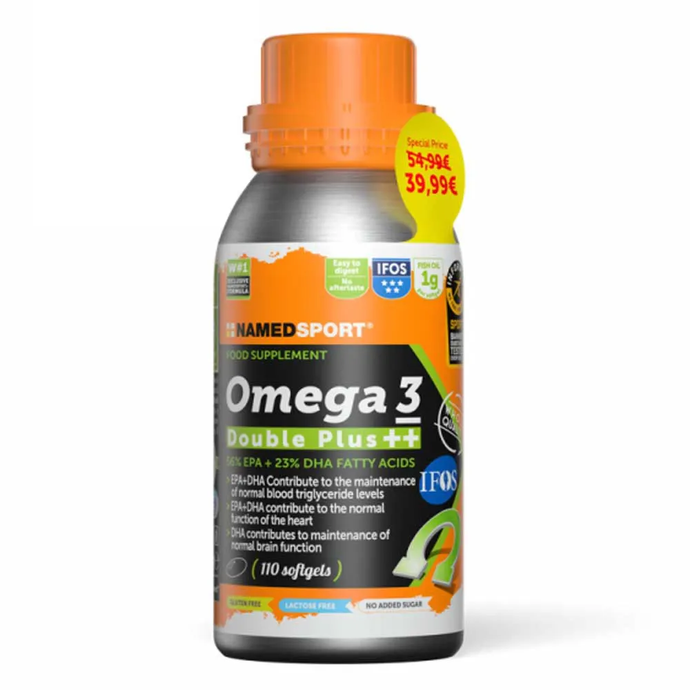 NAMEDSPORT Omega 3 Double Plus Supplement Kapseln 110 Einheiten, Orange, One Size NAMEDSPORT Omega 3 Double Plus Supplement Kapseln 110 Einheiten, Orange, One Size