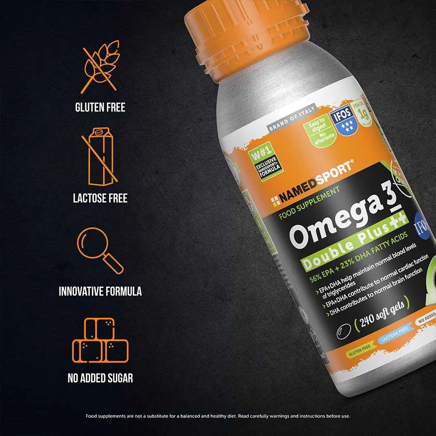 NAMEDSPORT Omega 3 ++ Schachtel Mit Energiegelen Neutraler Geschmack 240 Einheiten, Multicolor, One Size