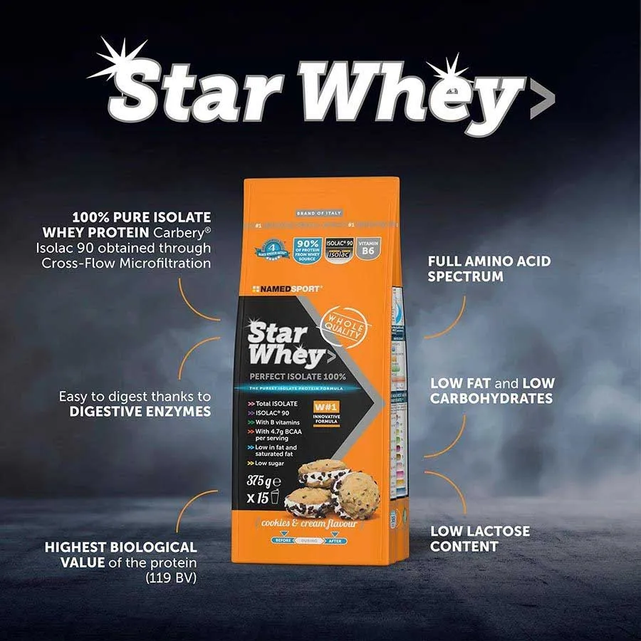 NAMEDSPORT Star Molkenproteinisolat Cookies&cream 375g, Multicolor, One Size NAMEDSPORT Star Molkenproteinisolat Cookies&cream 375g, Multicolor, One Size