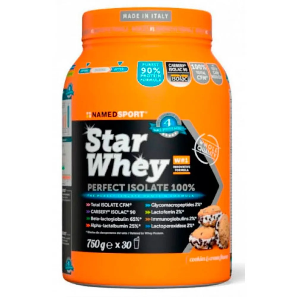 NAMEDSPORT Star Molkenproteinisolat Cookies&cream 750g, Orange, One Size NAMEDSPORT Star Molkenproteinisolat Cookies&cream 750g, Orange, One Size