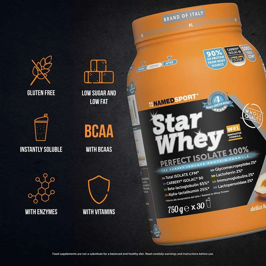 NAMEDSPORT Star Molkenproteinisolat Köstliche Haselnuss 750g, Multicolor, One Size NAMEDSPORT Star Molkenproteinisolat Köstliche Haselnuss 750g, Multicolor, One Size