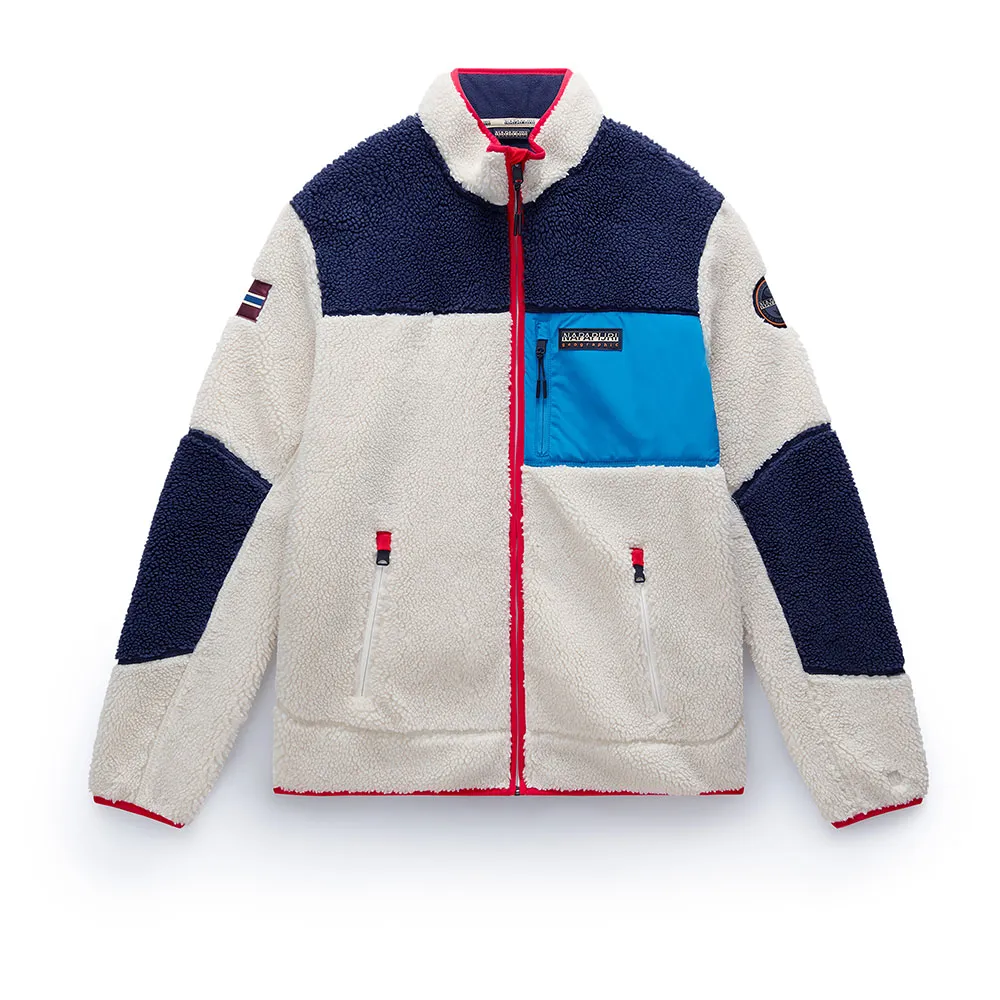 Napapijri Yupik Fleece Mit Durchgehendem Reißverschluss, Beige dimity 2 Napapijri Yupik Fleece Mit Durchgehendem Reißverschluss, Beige dimity 2