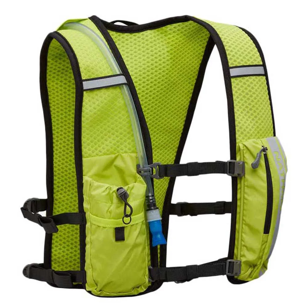 Nathan Hypernight Quickstart 2.0 4l Trinkweste, Hi vis yellow / geo print, One Size Nathan Hypernight Quickstart 2.0 4l Trinkweste, Hi vis yellow / geo print, One Size