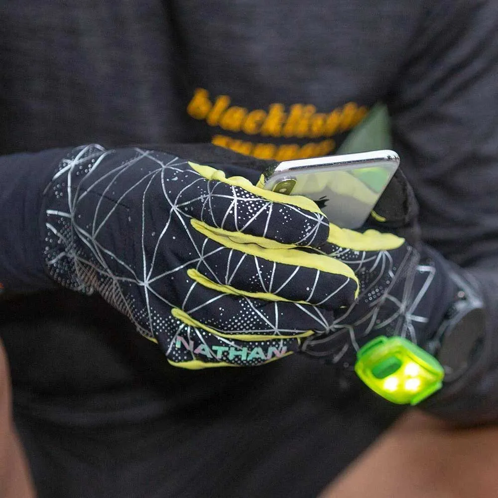 Nathan Hypernight Reflective Handschuhe, Black / vib. yellow Nathan Hypernight Reflective Handschuhe, Black / vib. yellow
