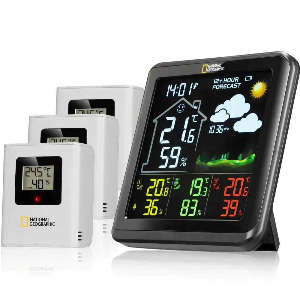 National Geographic 9070710 Wetterstationsanzeige, Black, One Size National Geographic 9070710 Wetterstationsanzeige, Black, One Size