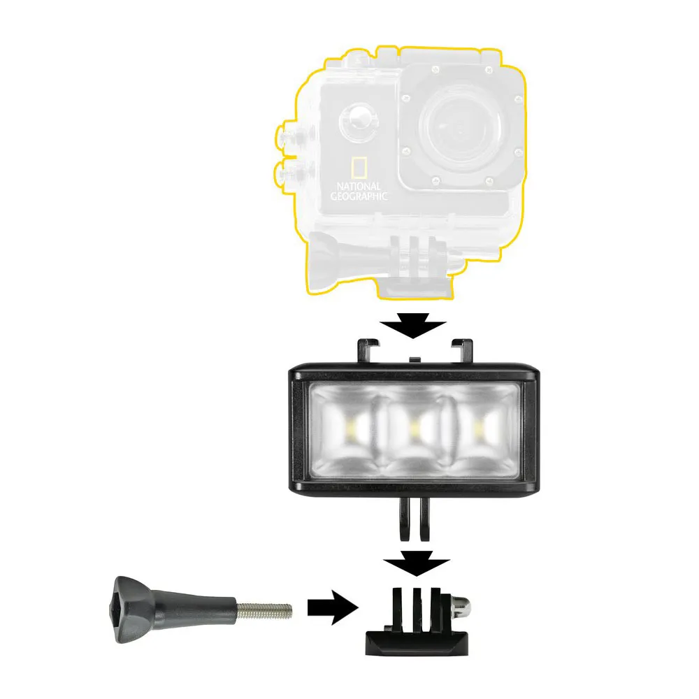 National Geographic Action Cam Led-taschenlampe, Black, One Size National Geographic Action Cam Led-taschenlampe, Black, One Size