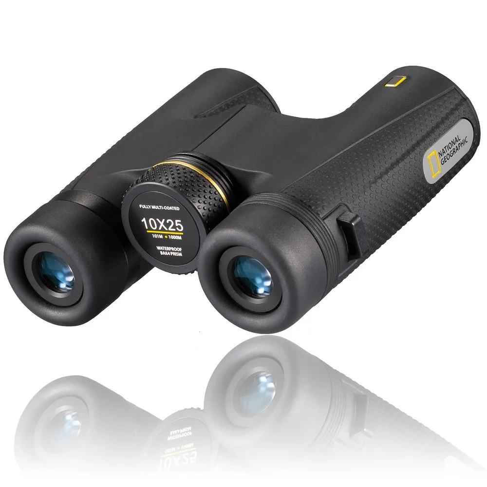 National Geographic Waterproof Compact 10x25 Fernglas, Black, One Size National Geographic Waterproof Compact 10x25 Fernglas, Black, One Size