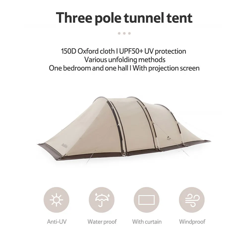 Naturehike Ruen 4p Zelt, Quicksand gold, 4PL