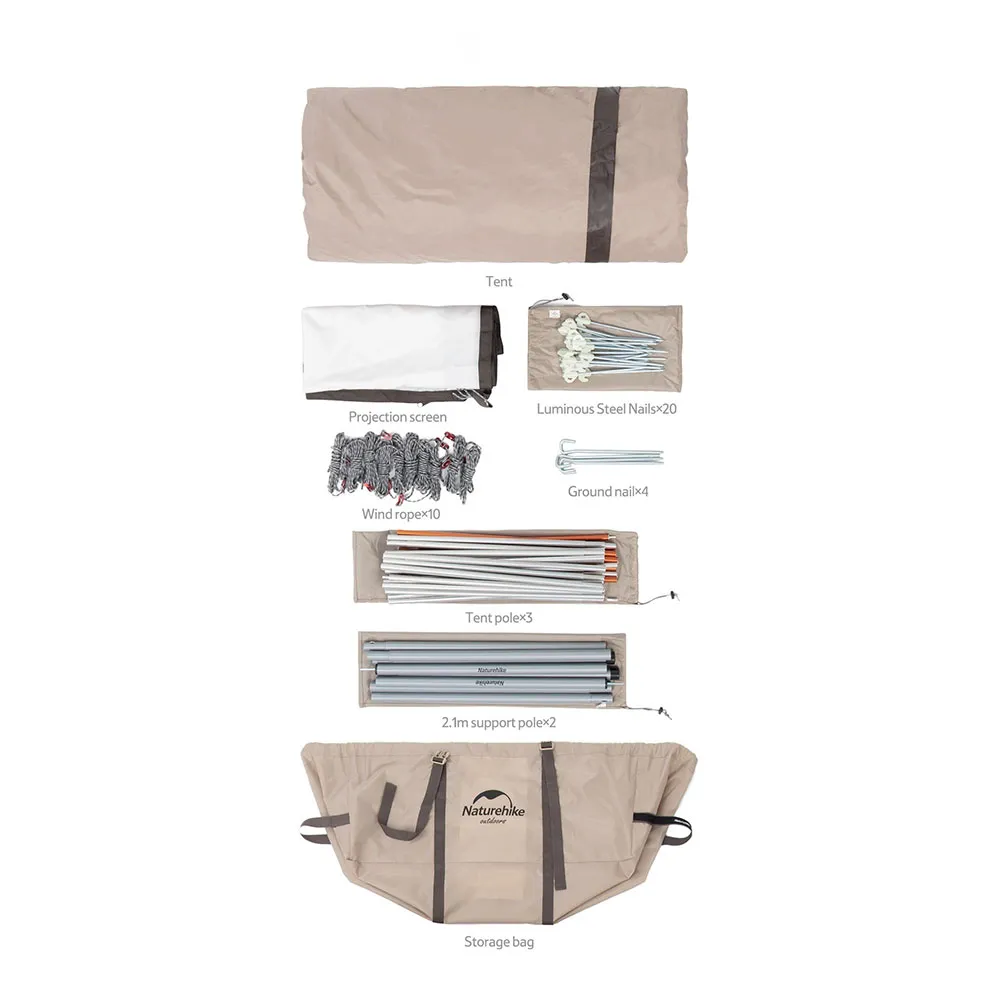 Naturehike Ruen 4p Zelt, Quicksand gold, 4PL