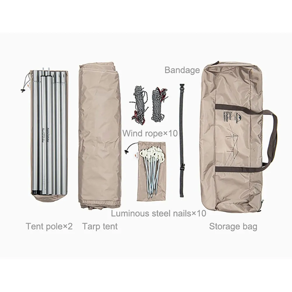 Naturehike Semeru Large Square Zelt, Quicksand gold, One Size