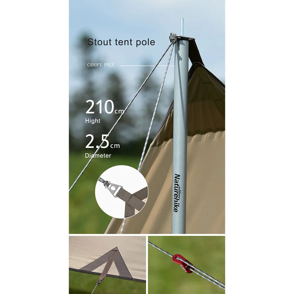Naturehike Semeru Large Square Zelt, Quicksand gold, One Size