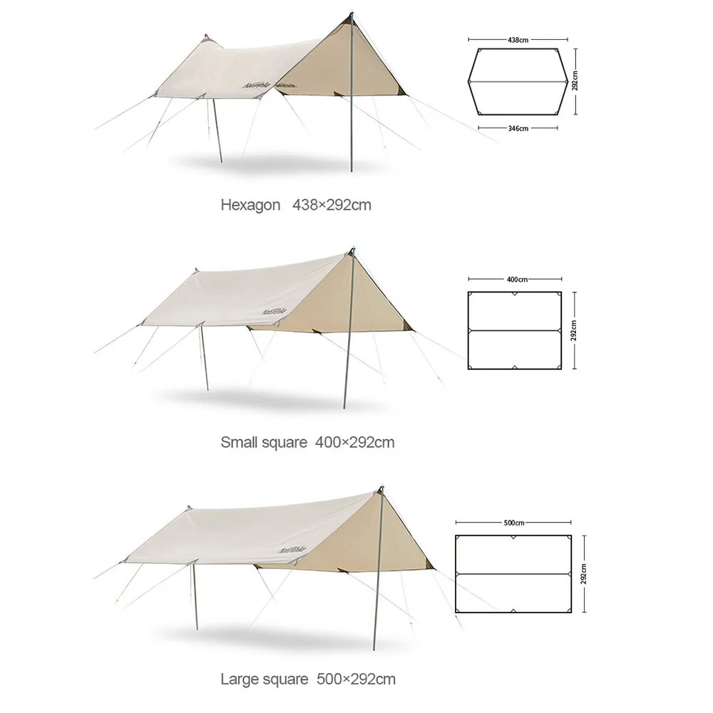 Naturehike Semeru Large Square Zelt, Quicksand gold, One Size
