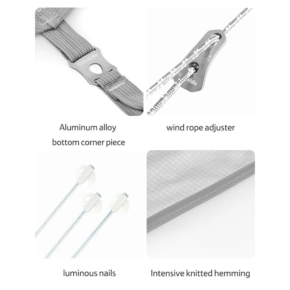 Naturehike Semeru Small Square Zelt, Vinyl coated silver, One Size Naturehike Semeru Small Square Zelt, Vinyl coated silver, One Size
