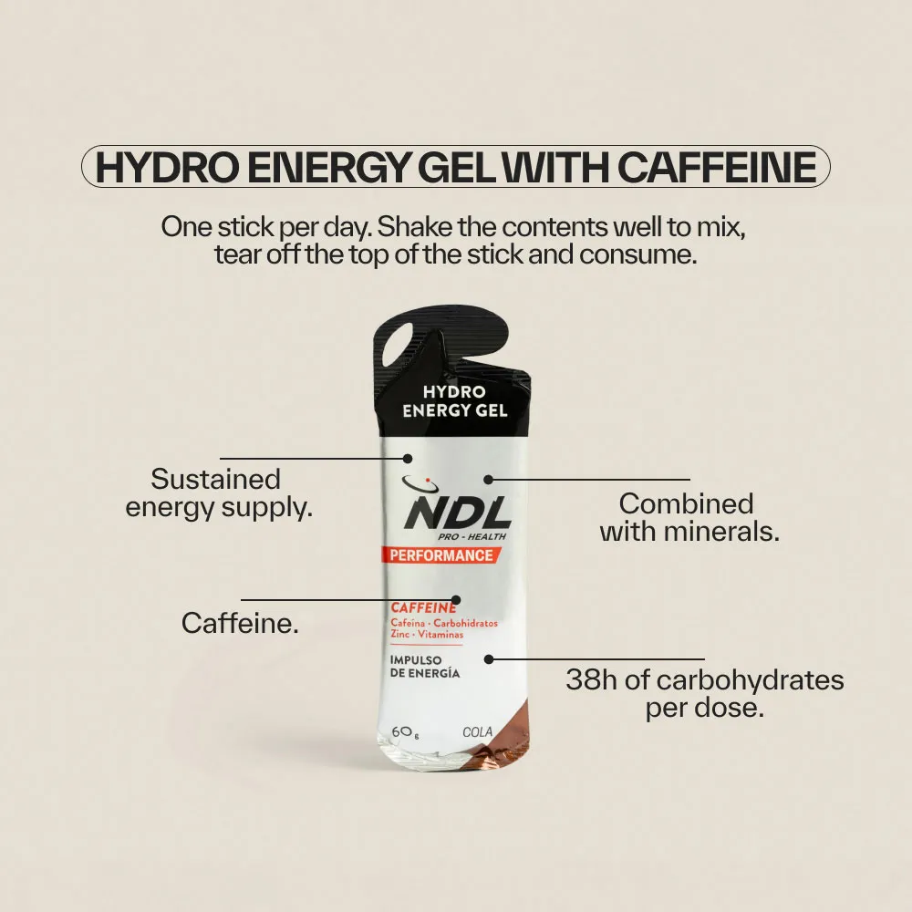 Ndl Pro Health Hydro Energy Gel+caffeine Schachtel Mit Energiegelen Cola 60g 12 Einheiten, One size Ndl Pro Health Hydro Energy Gel+caffeine Schachtel Mit Energiegelen Cola 60g 12 Einheiten, One size