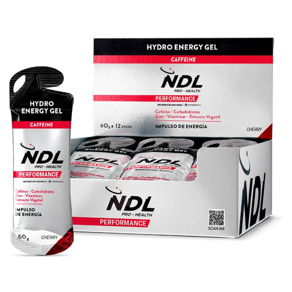 Ndl Pro Health Hydro Energy Gel+caffeine Schachtel Mit Energiegelen Kirsche 60g 12 Einheiten, One size Ndl Pro Health Hydro Energy Gel+caffeine Schachtel Mit Energiegelen Kirsche 60g 12 Einheiten, One size